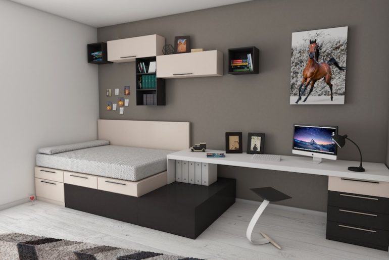 desain kamar tidur kecil 2x2